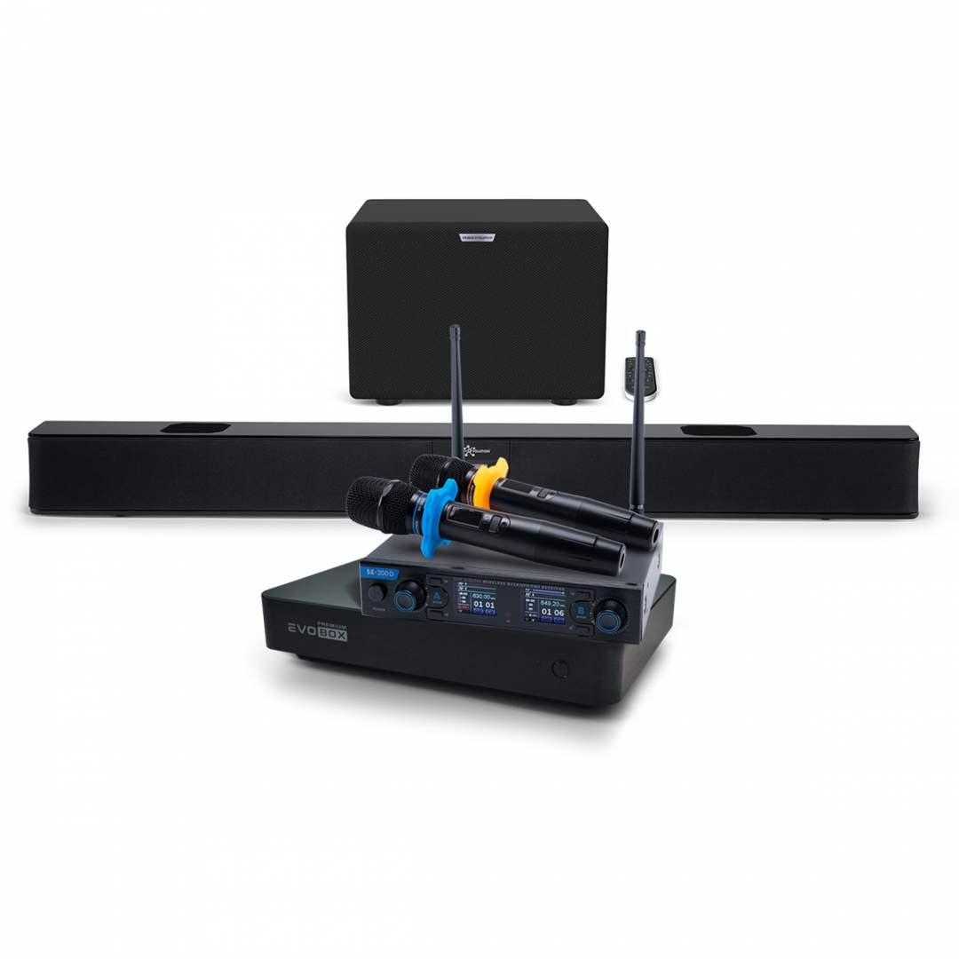 Hi-End караоке-система EVOBOX Premium + EvoSoundBar (саундбар с караоке) в Искитиме
