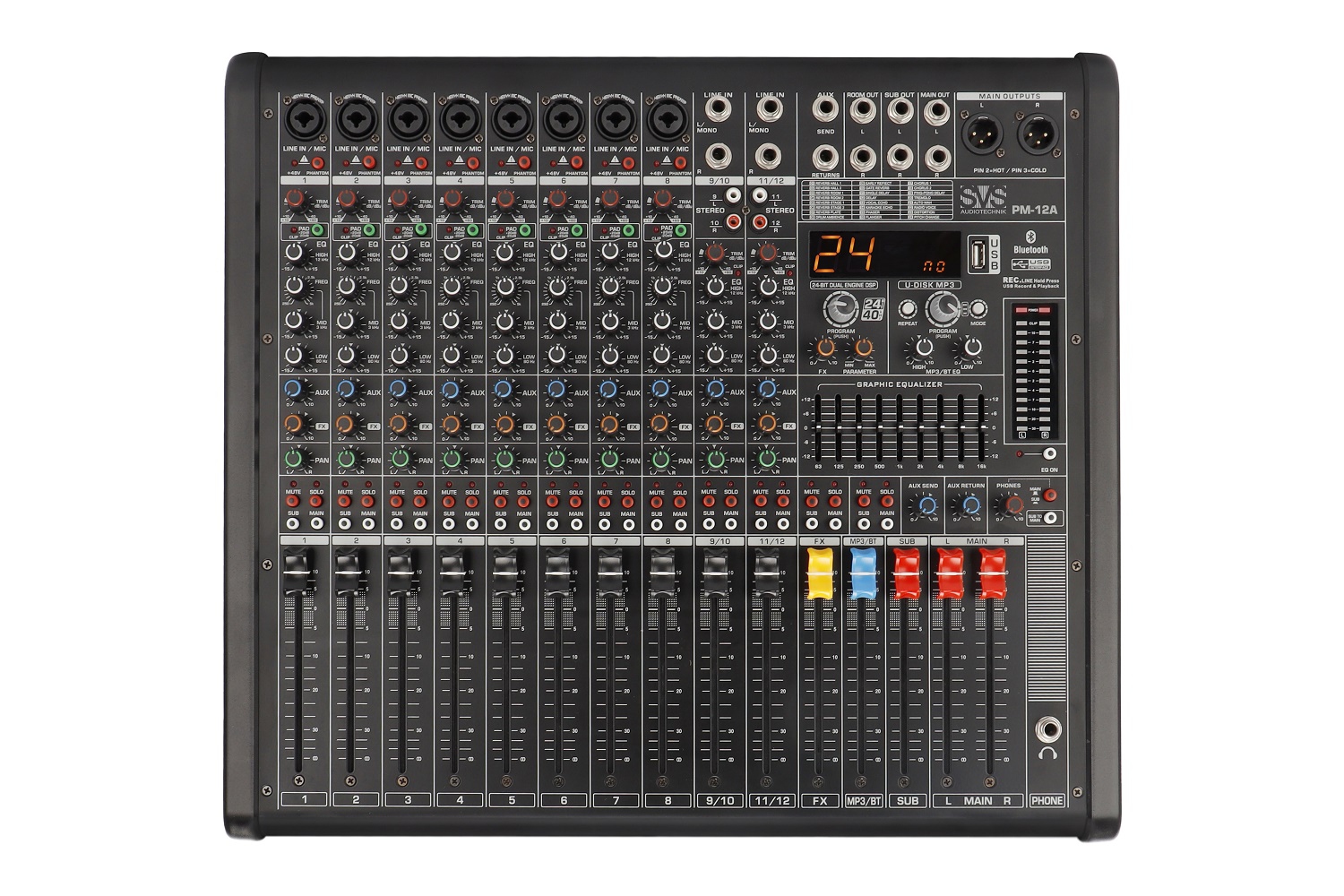 SVS Audiotechnik mixers PM-12A Активный аналоговый микшерный пульт, 12-канальный в Искитиме